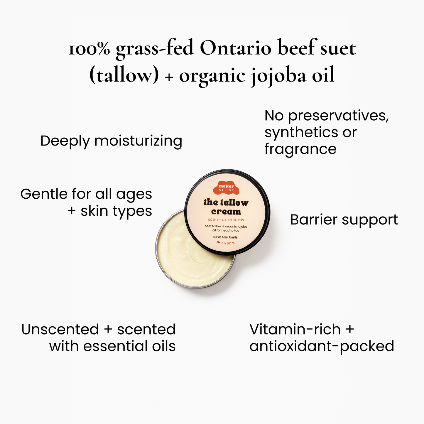 the tallow cream - 2 oz tin
